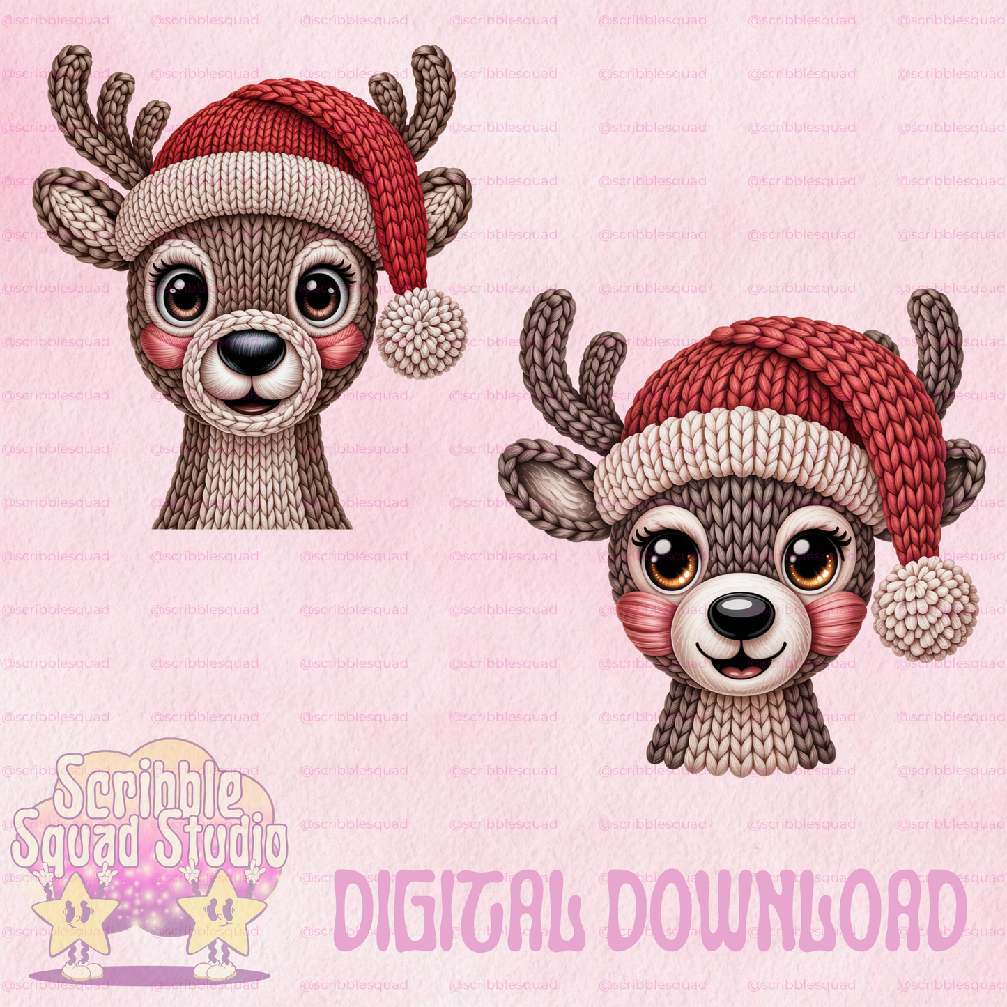 STITCHED REINDEER PNG