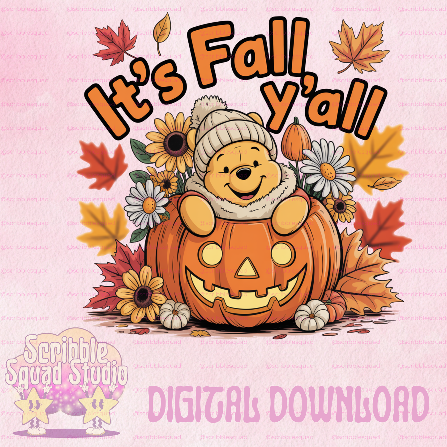 FALL YALL POOH PNG