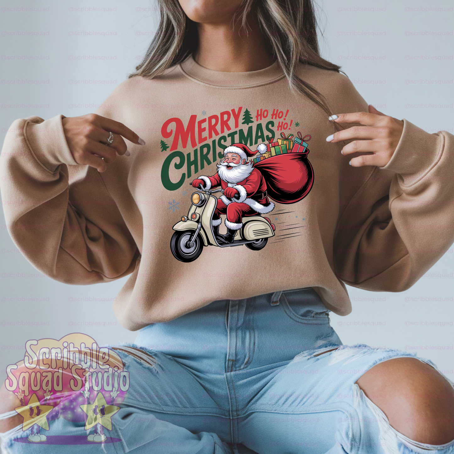 MOPED CHRISTMAS SANTA PNG