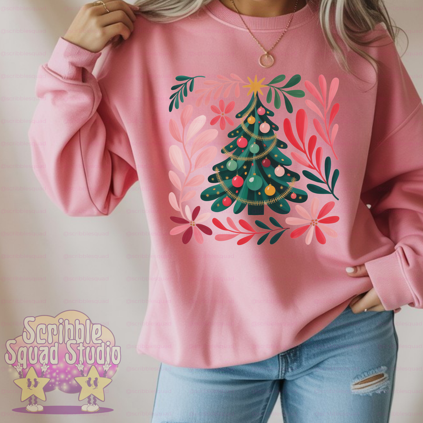 CUTE CHRISTMAS PINK PNG