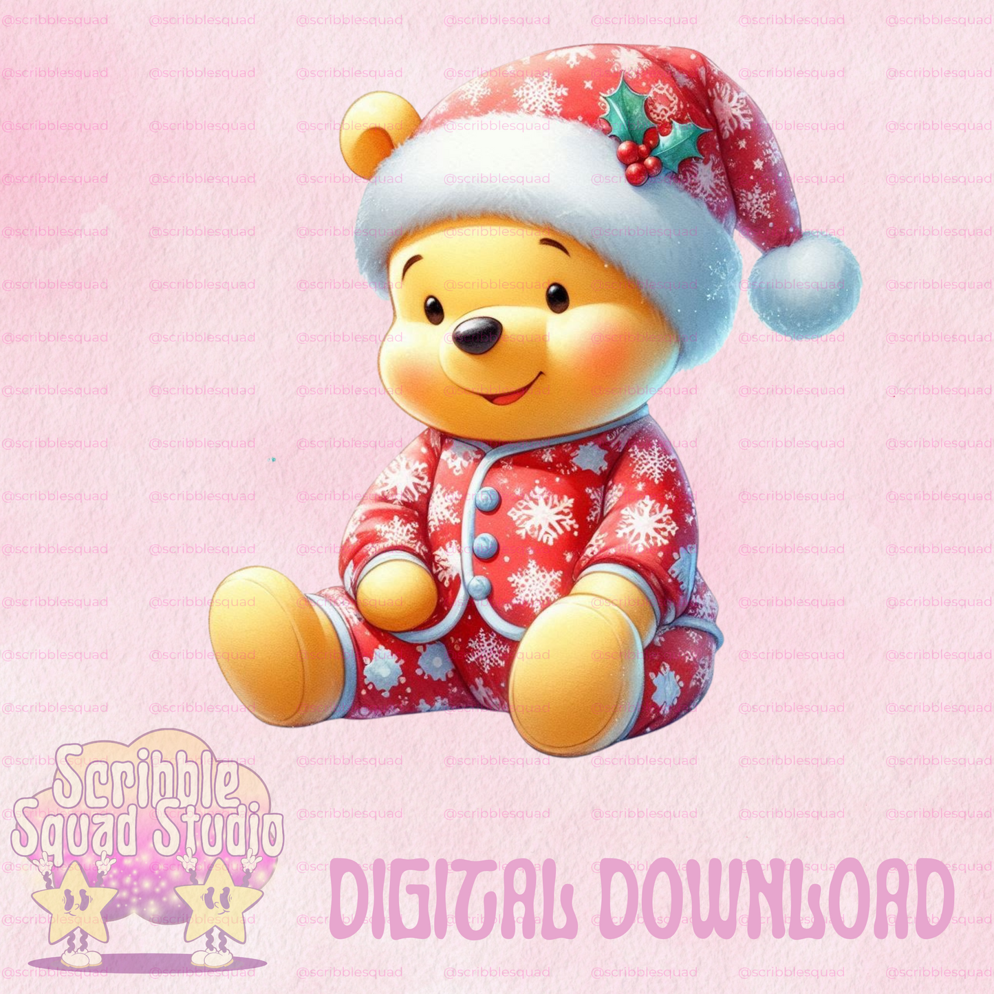 FESTIVE POOH BEAR PNG