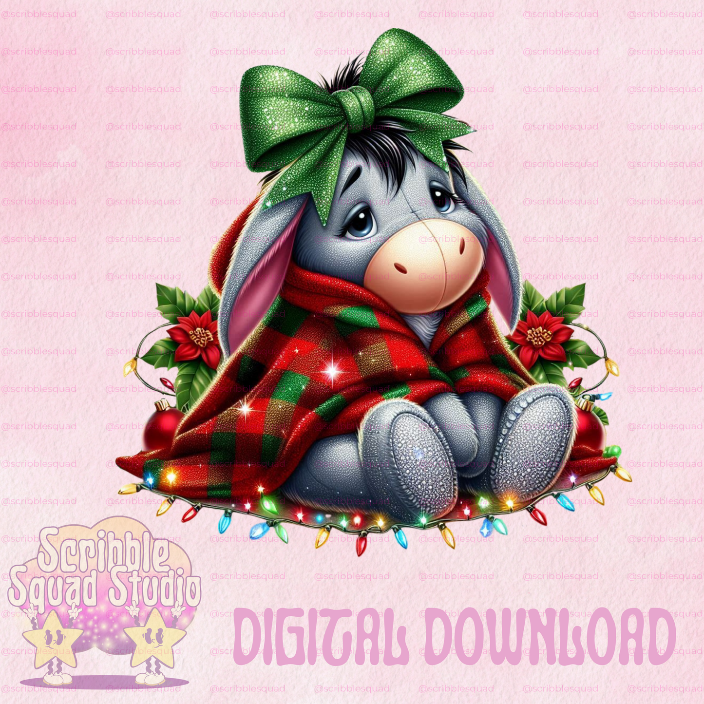 COZY CHRISTMAS EEYORE PNG