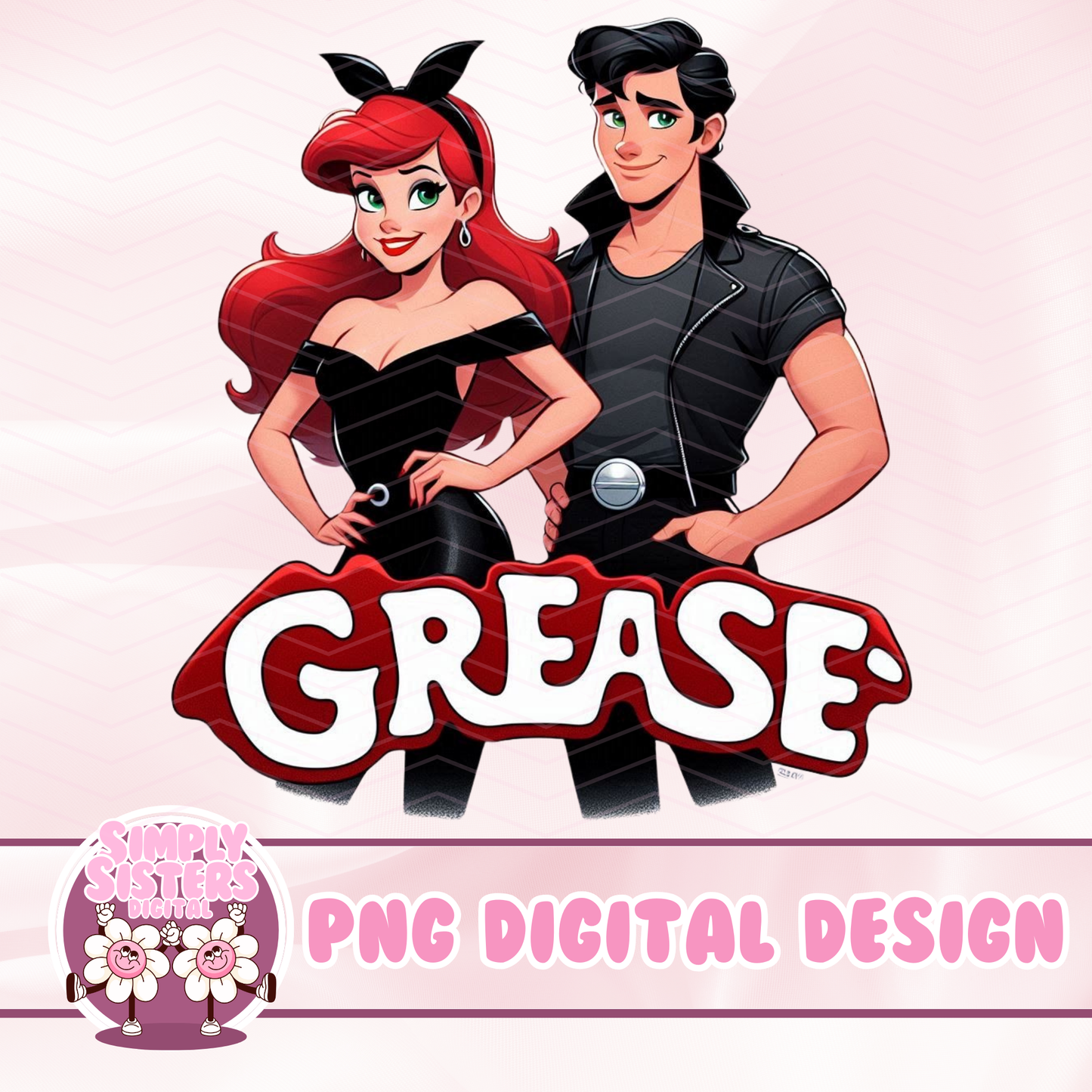 ARIEL AND PRINCE ERIC - GREASE PNG