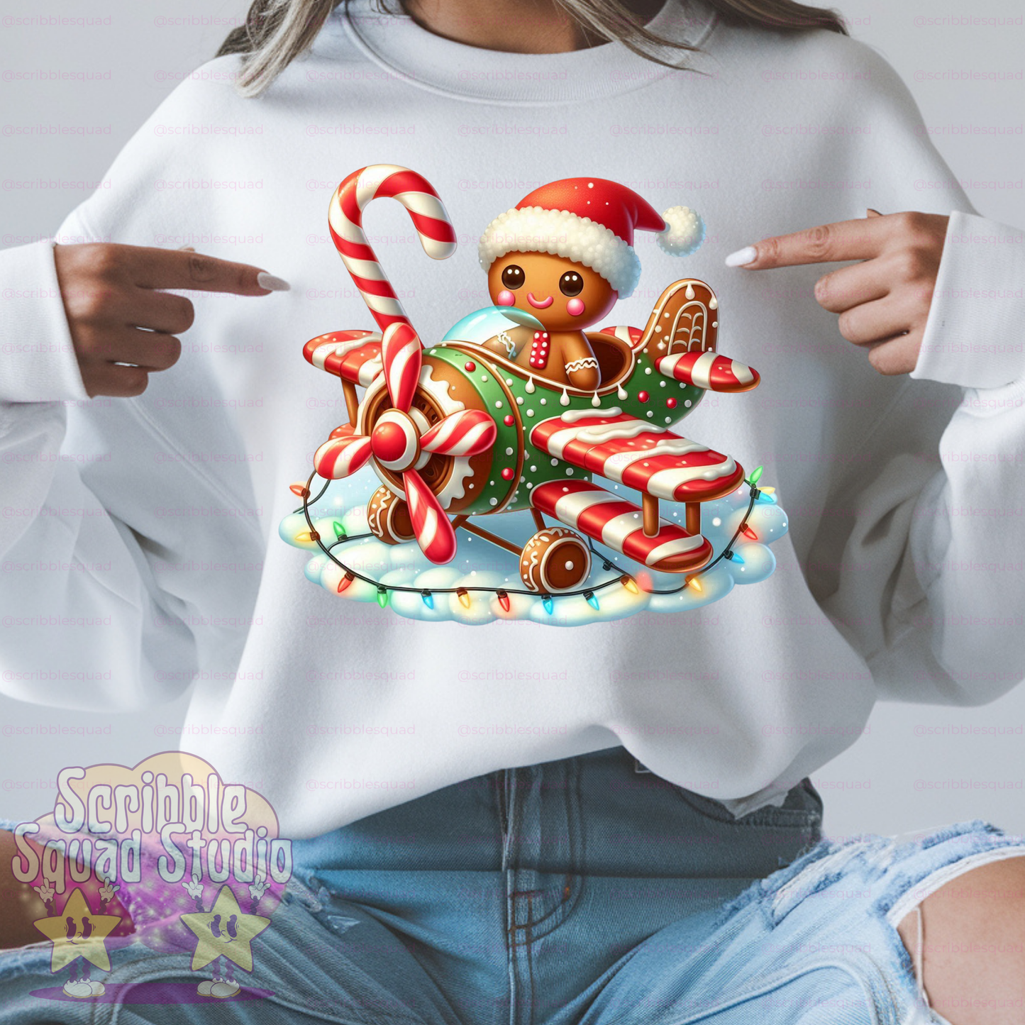 GINGERBREAD AIRPLANE PNG
