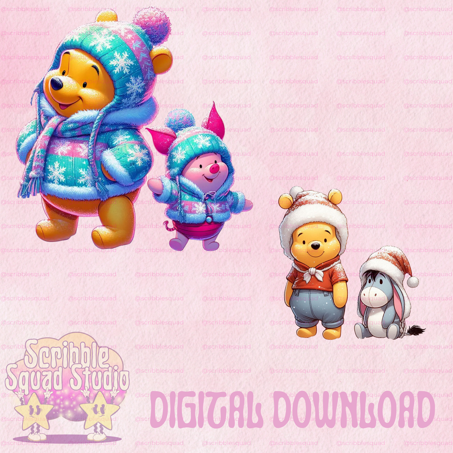 POOHS WINTER WONDERS PNGS