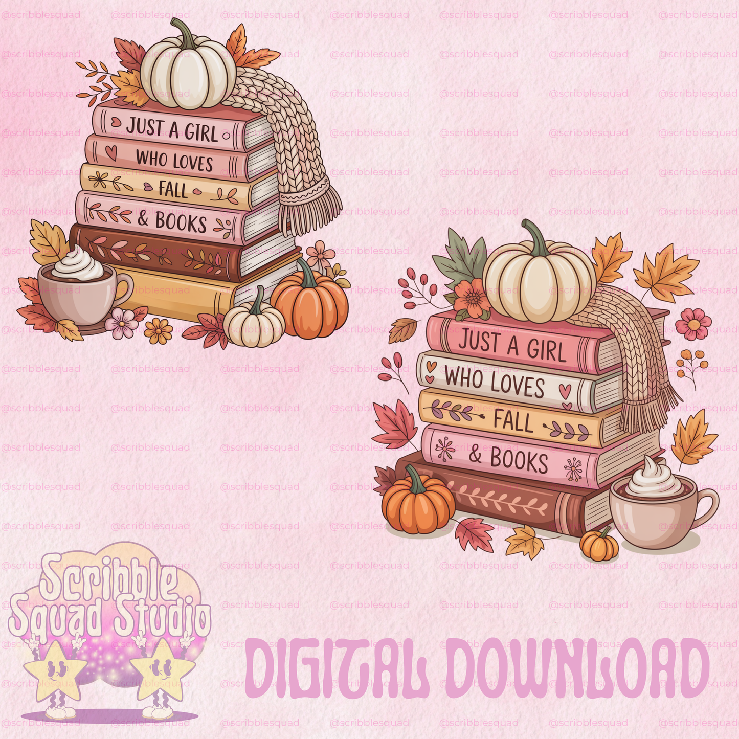FALL BOOK LOVING GIRL PNG