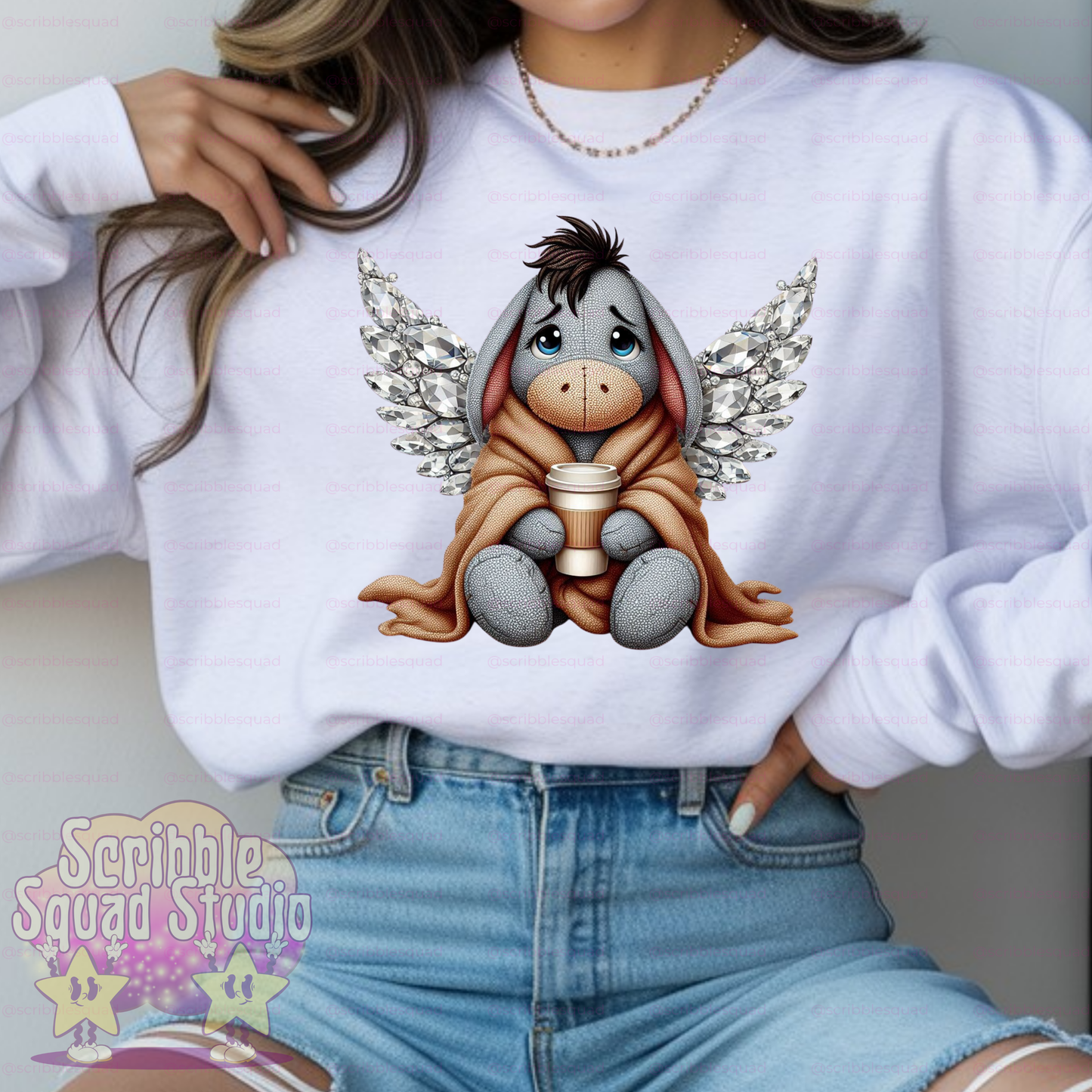 ANGEL WINGS EEYORE PNG