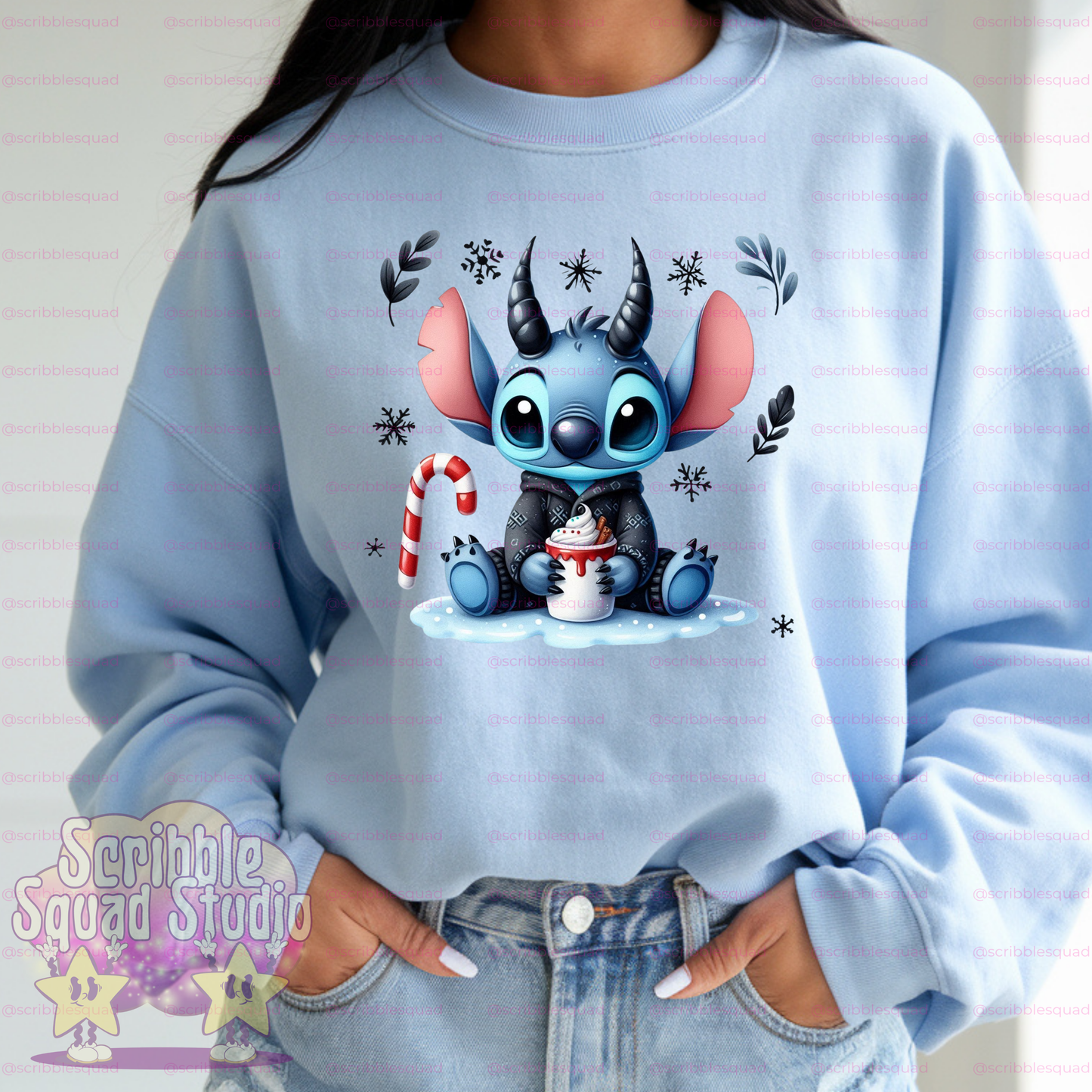 BLACK CHRISTMAS STITCH PNG