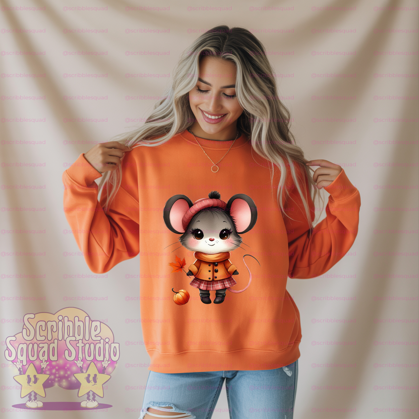 CUTE FALL MOUSE PNG