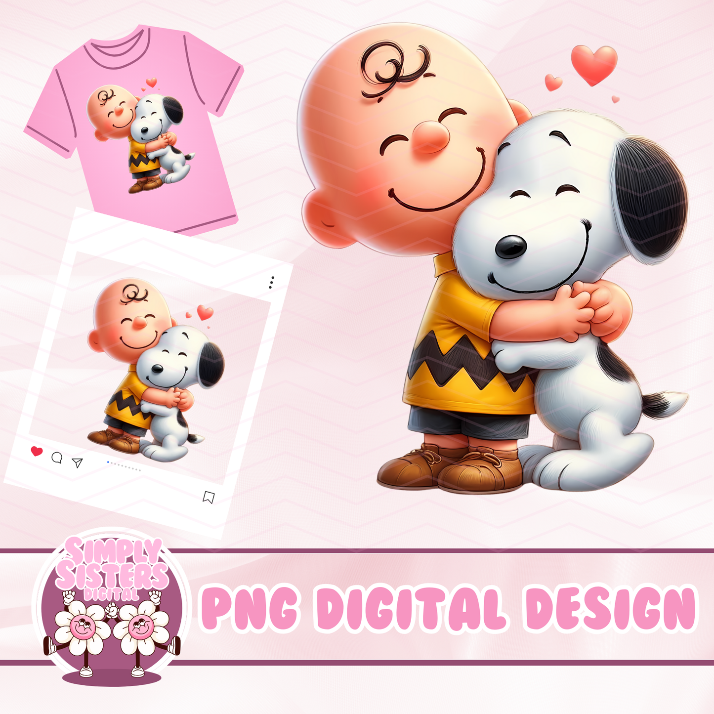 SNOOPY AND CHARLIE BROWN HUGS PNG
