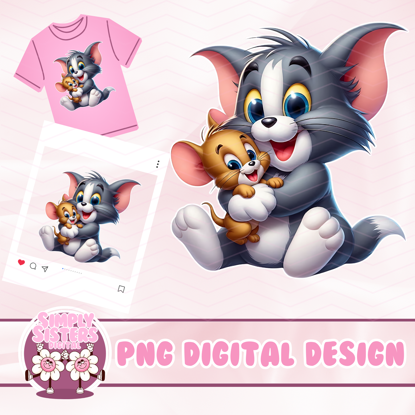 TOM AND JERRY HUGS PNG