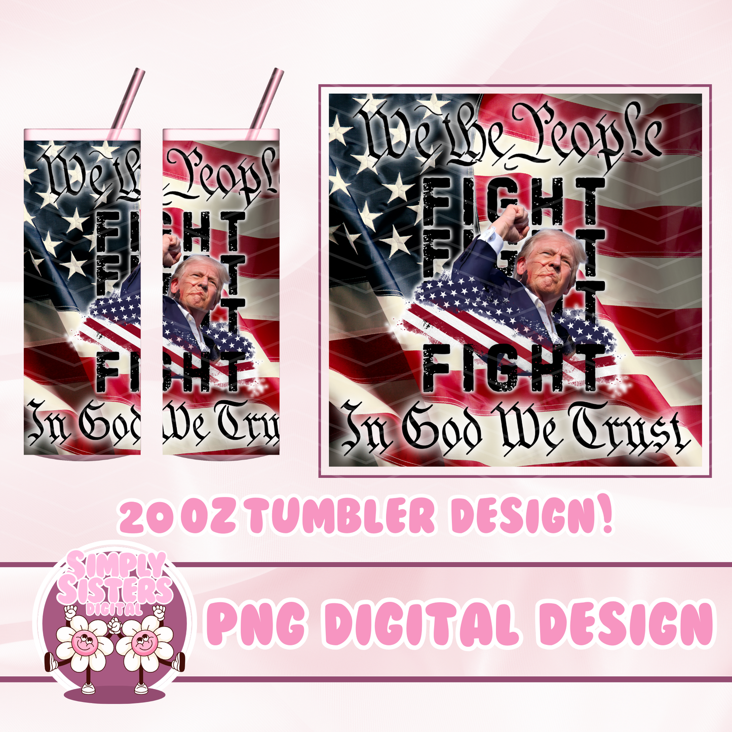 TRUMP FIGHT TUMBLER WRAP