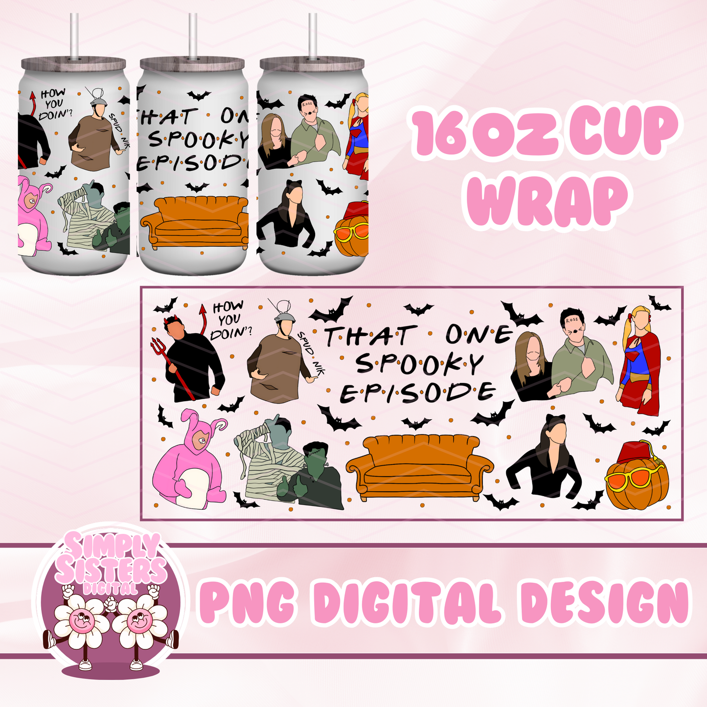 FRIENDS HALLOWEEN CUP WRAP