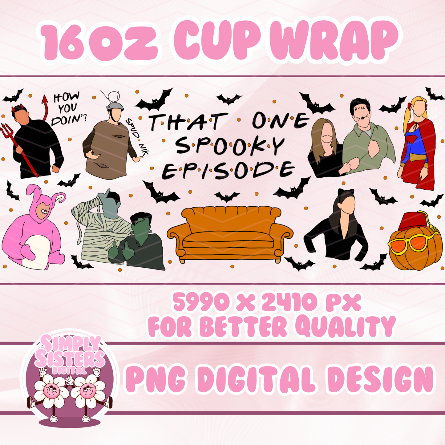 FRIENDS HALLOWEEN CUP WRAP