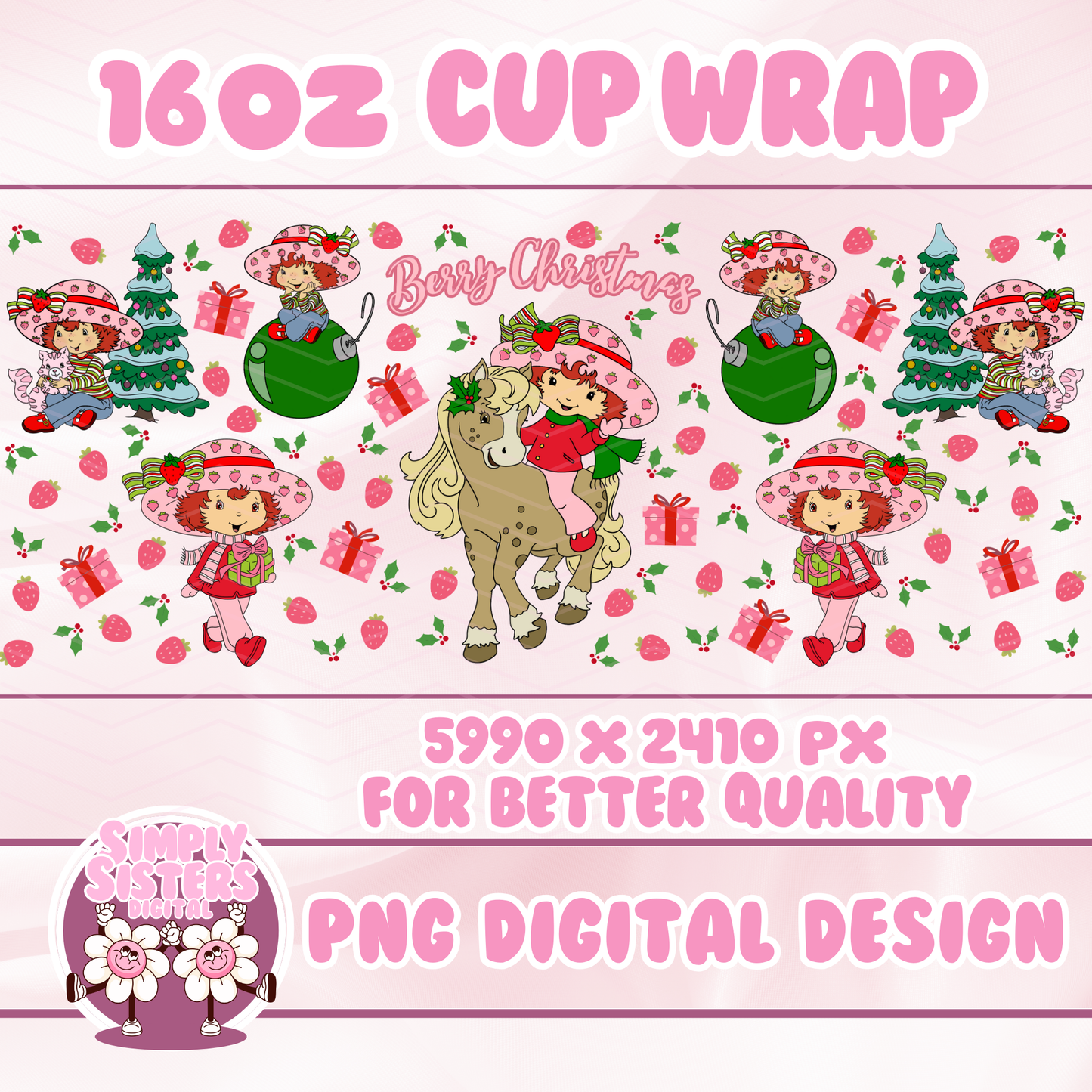 STRAWBERRY CHRISTMAS CUP WRAP