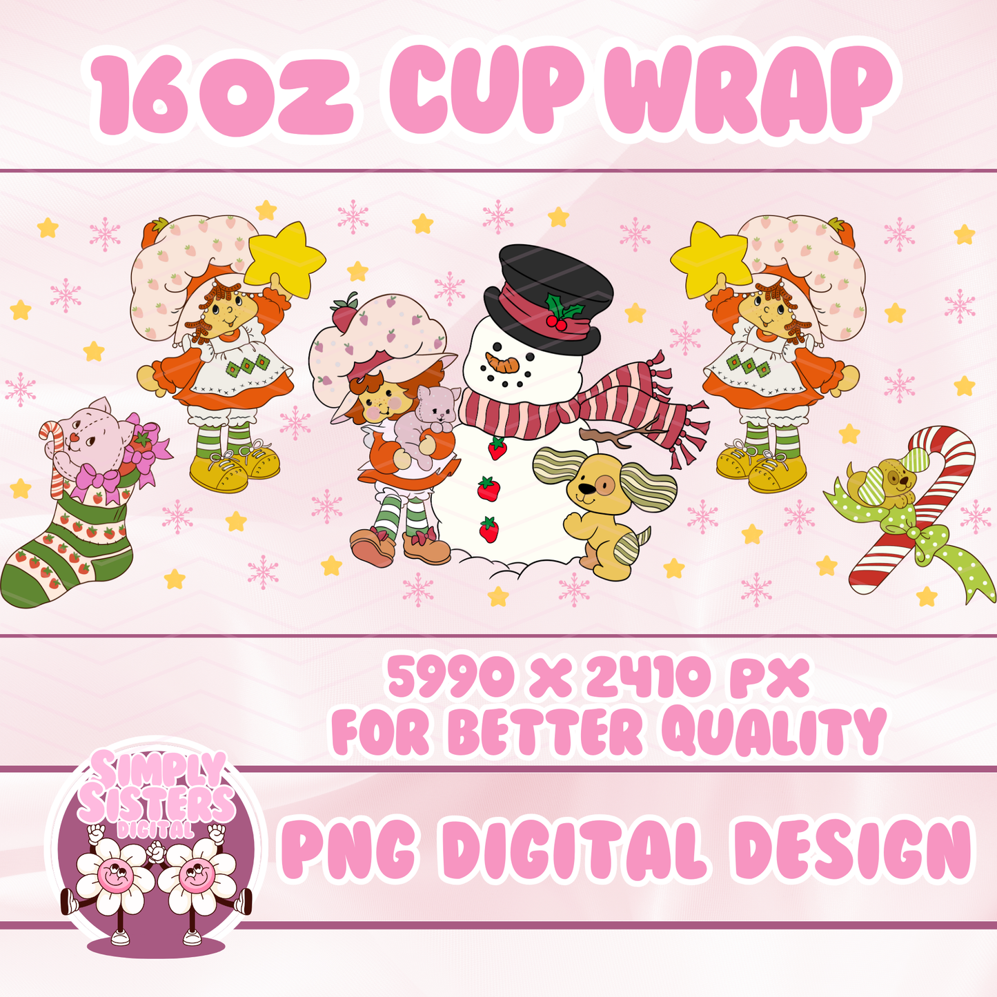 80S STRAWBERRY CHRISTMAS CUP WRAP