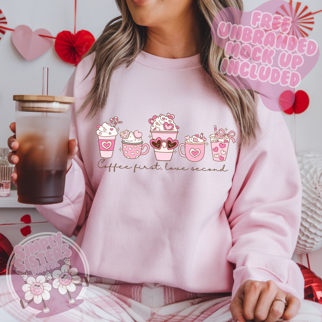 COFFEE FIRST, LOVE SECOND PNG