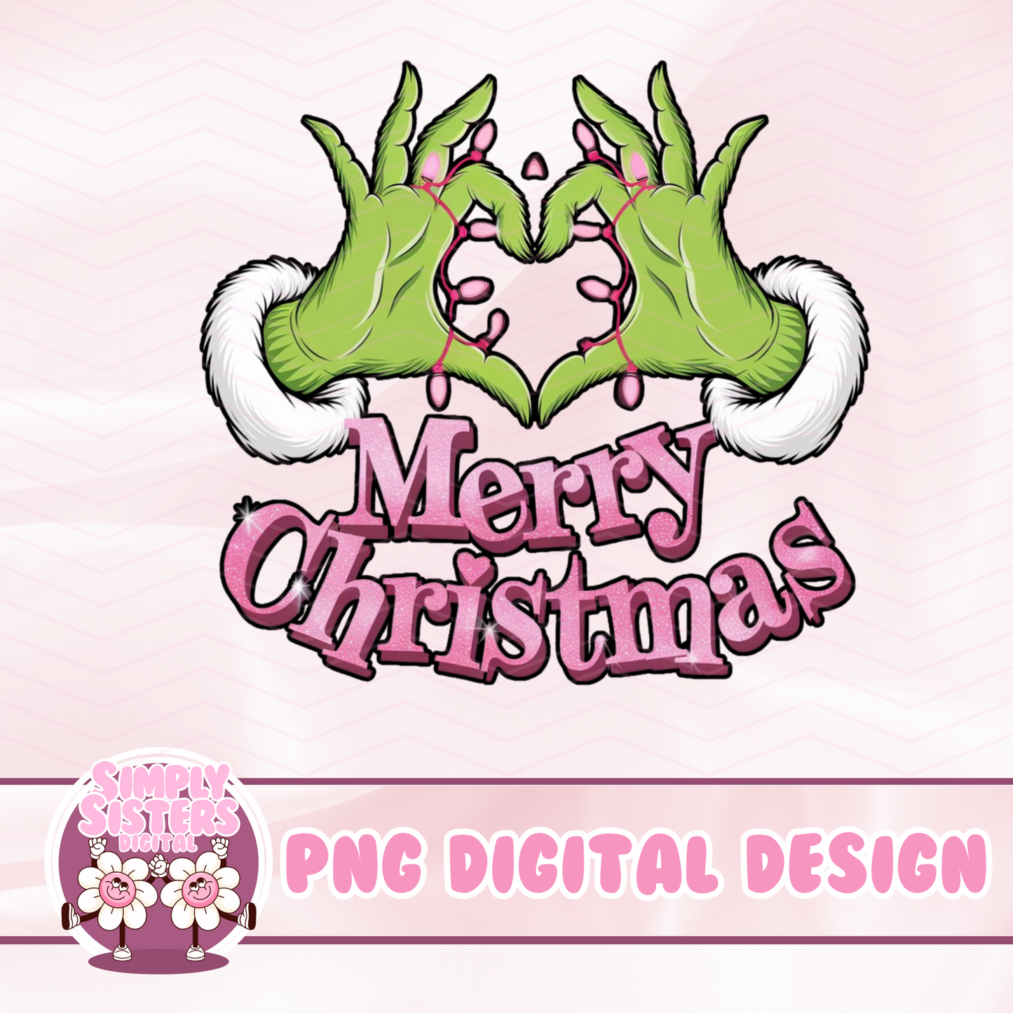 MERRY CHRISTMAS GRINCH HANDS