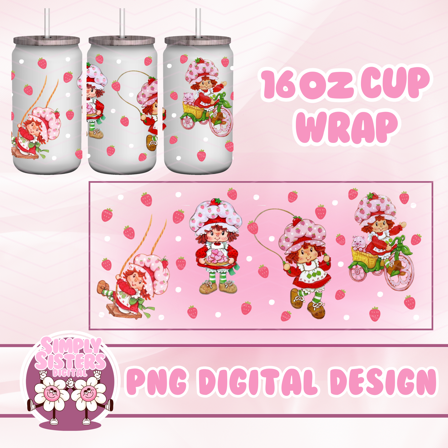 80s STRAWBERRY SHORTCAKE WRAP
