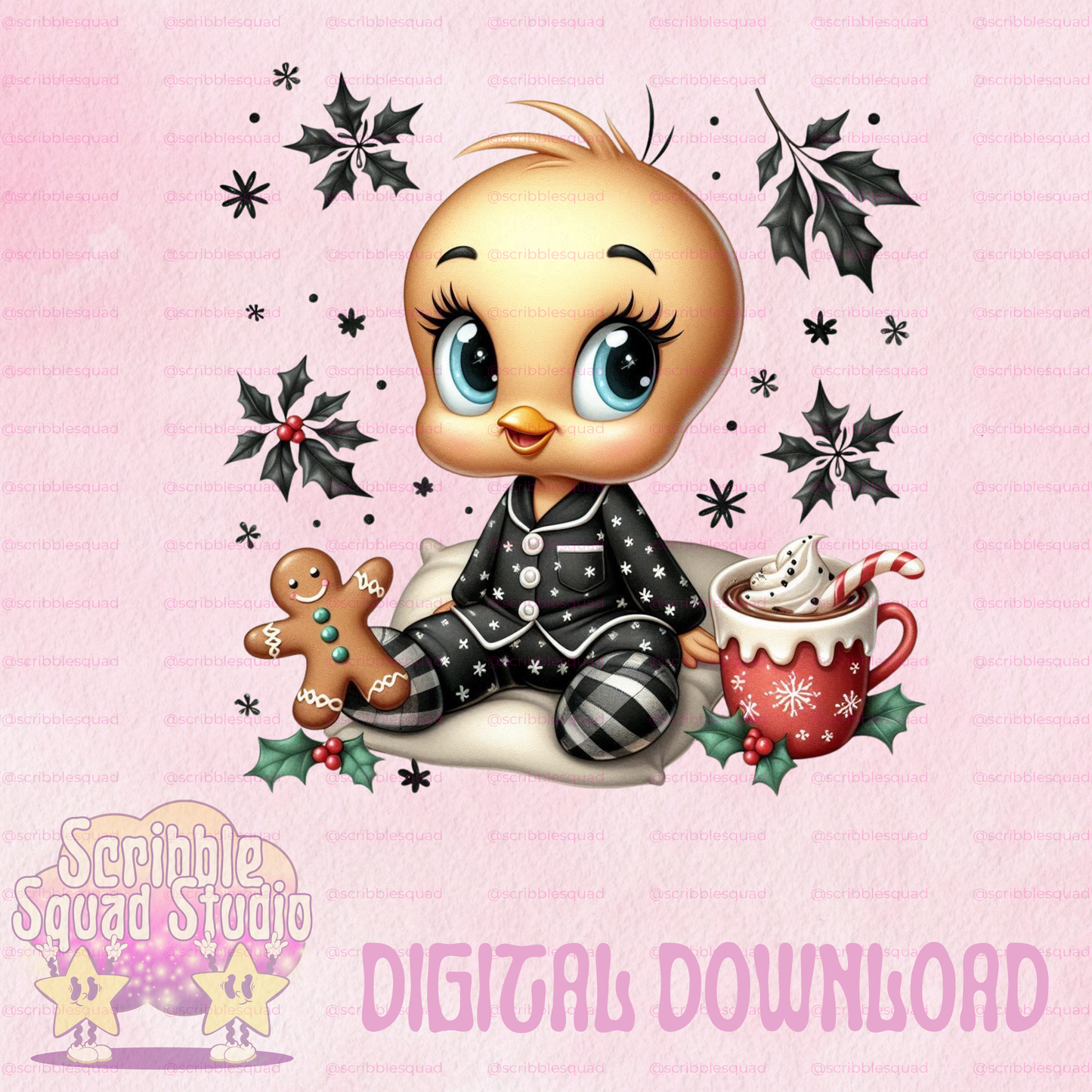 BLACK CHRISTMAS TWEETY PNG
