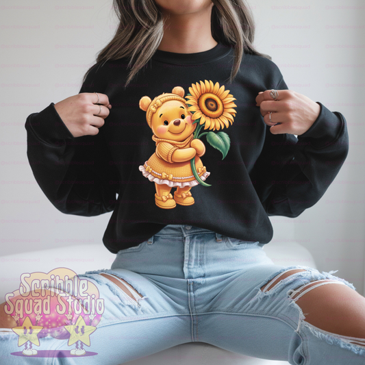 SUNFLOWER POOH PNG