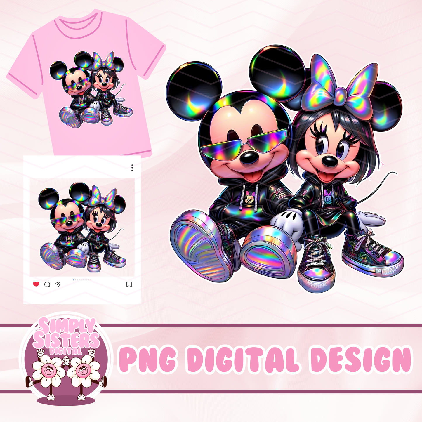 HOLOGRAPHIC MICKEY & MINNIE
