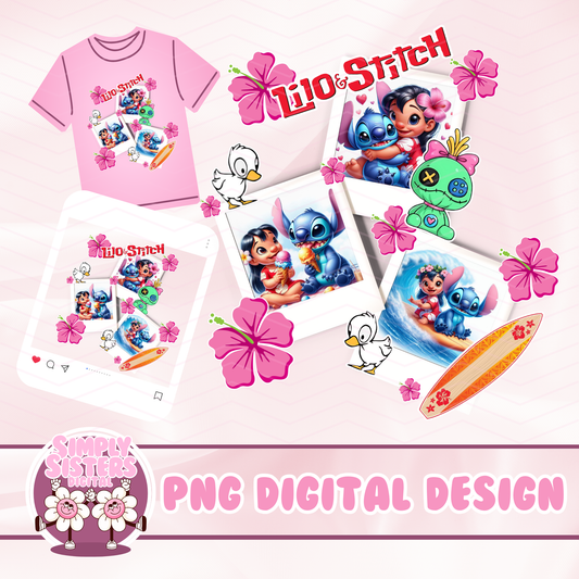 LILO & STITCH POLAROID PNG