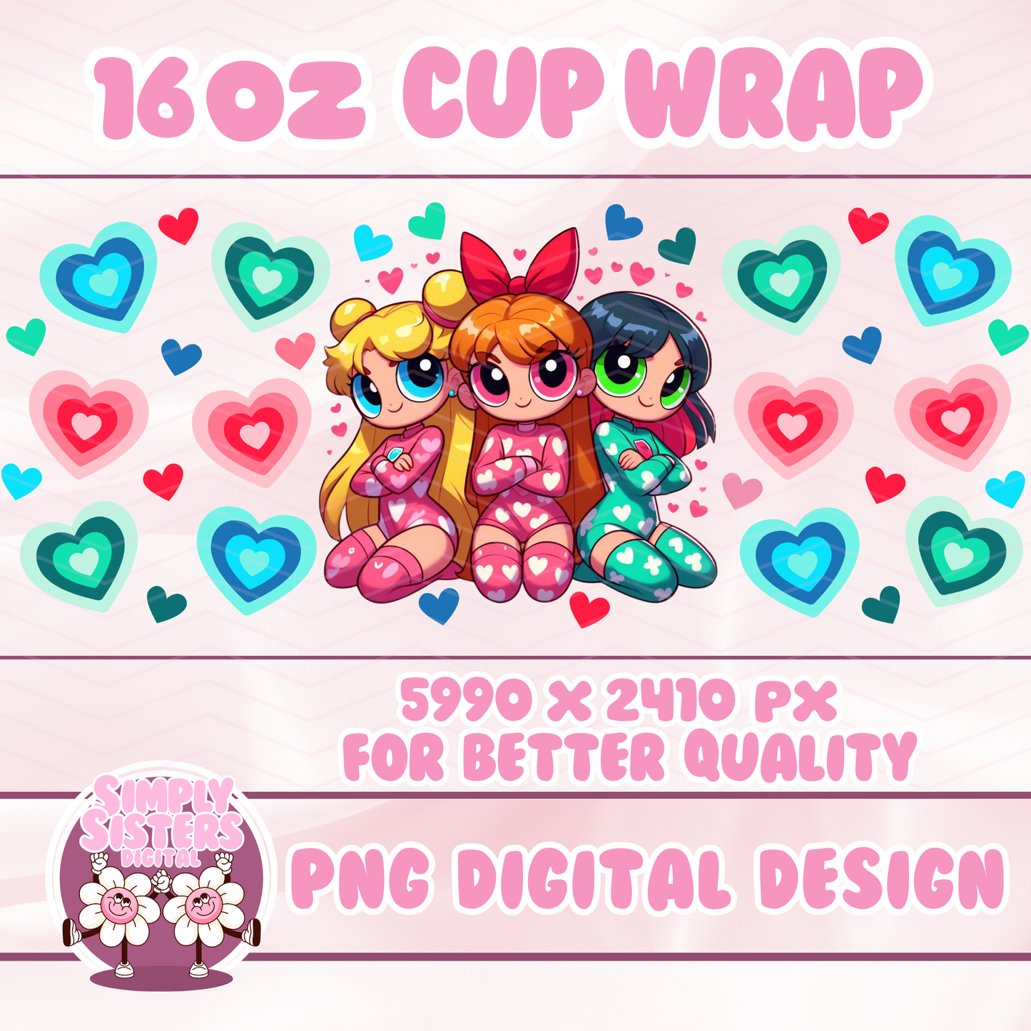 POWER PUFF PJ PARTY WRAP