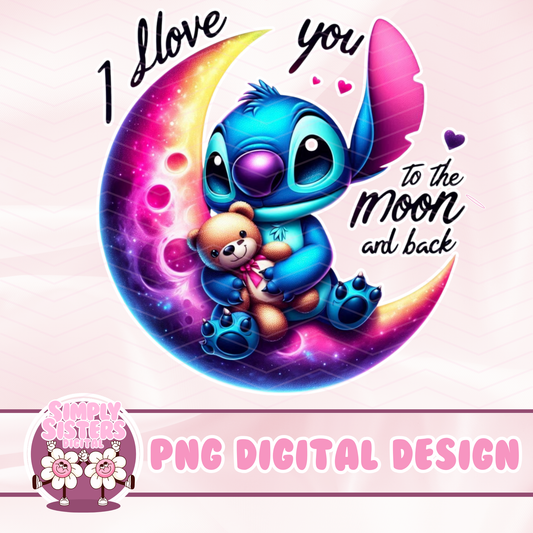 TO THE MOON AND BACK STITCH PNG