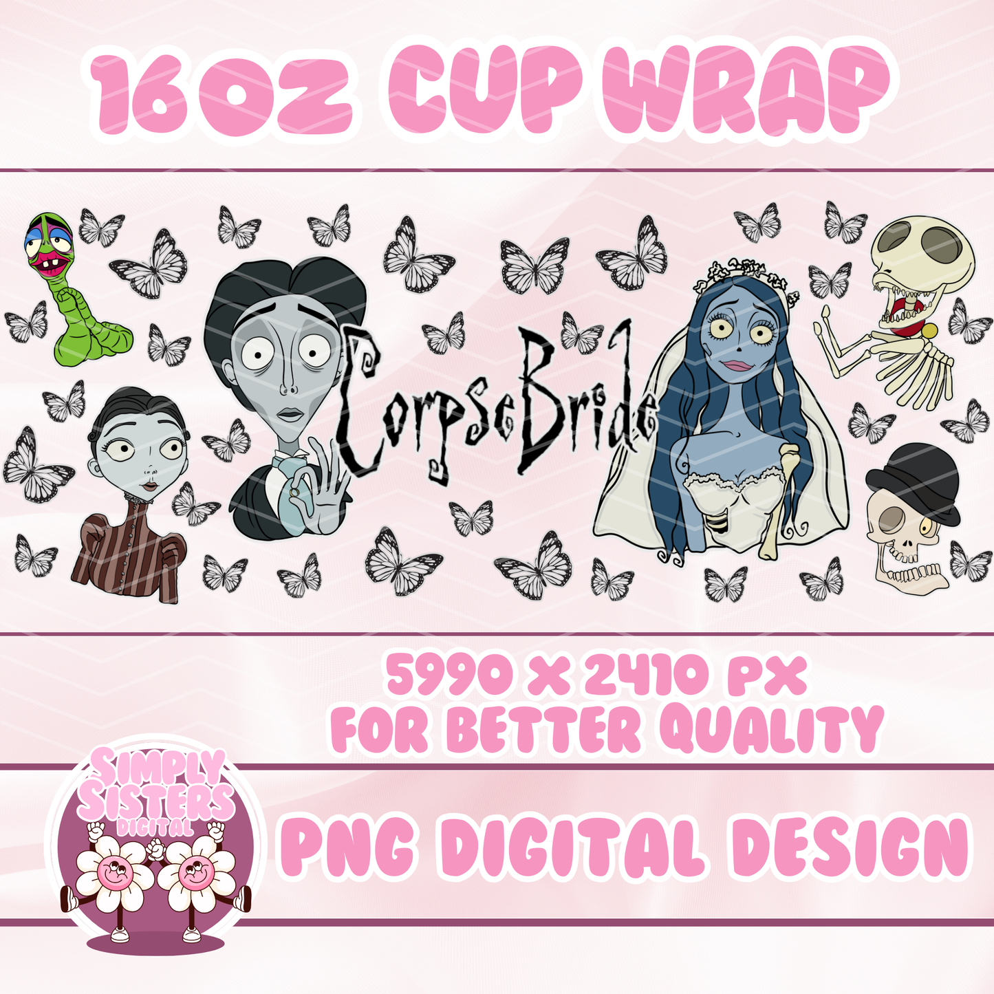 CORPSE BRIDE CUP WRAP