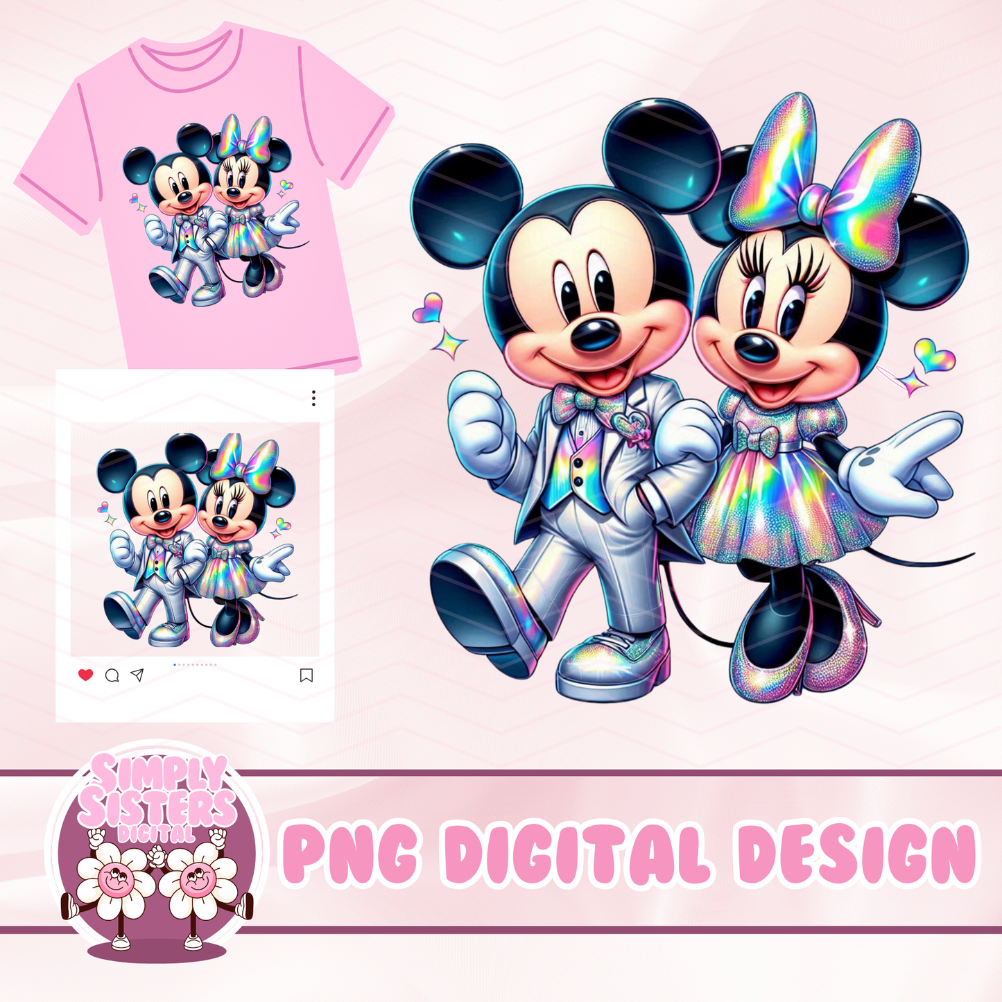 HOLOGRAPHIC DATE NIGHT MICKEY & MINNIE