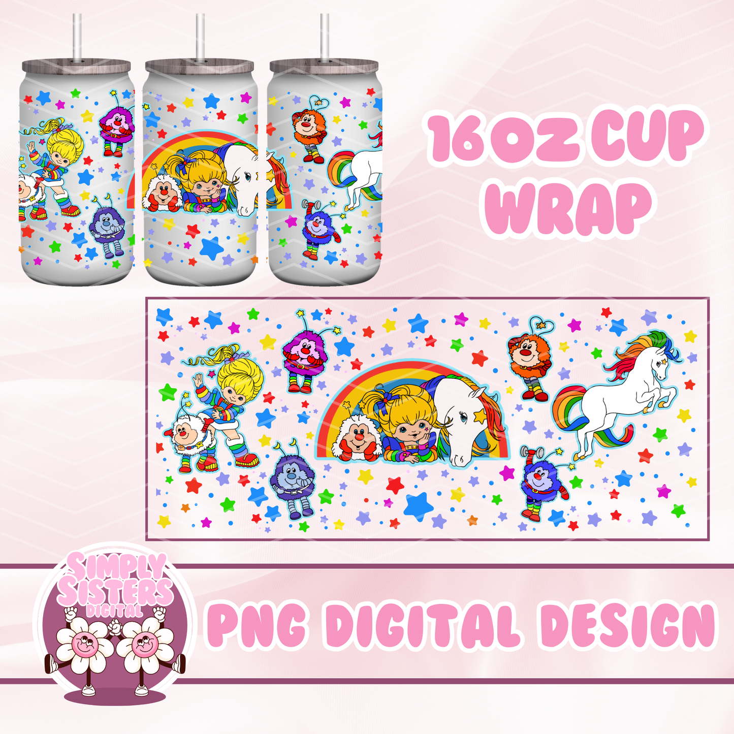 BRIGHT RAINBOW CUP WRAP
