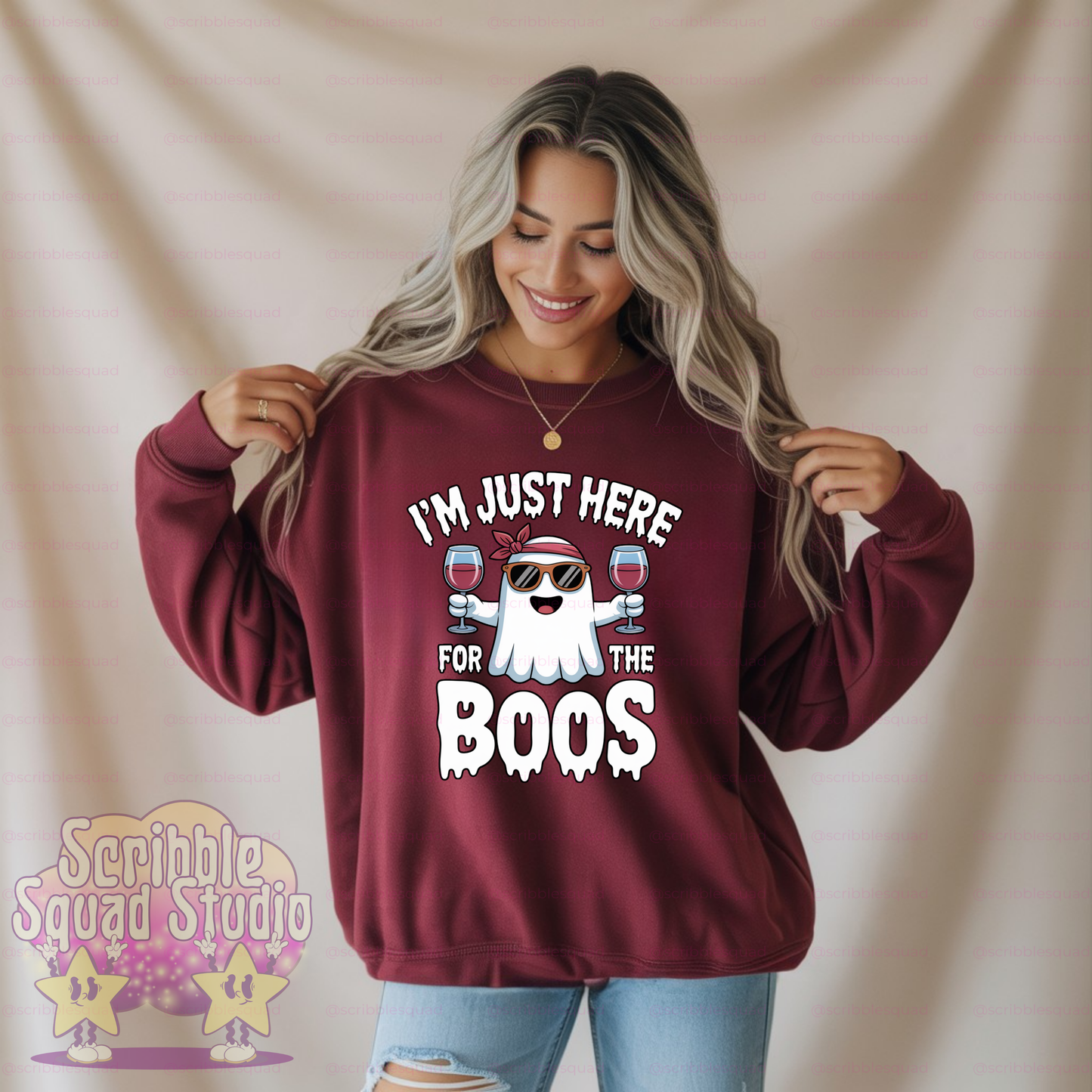 HERE FOR THE BOOS PNG