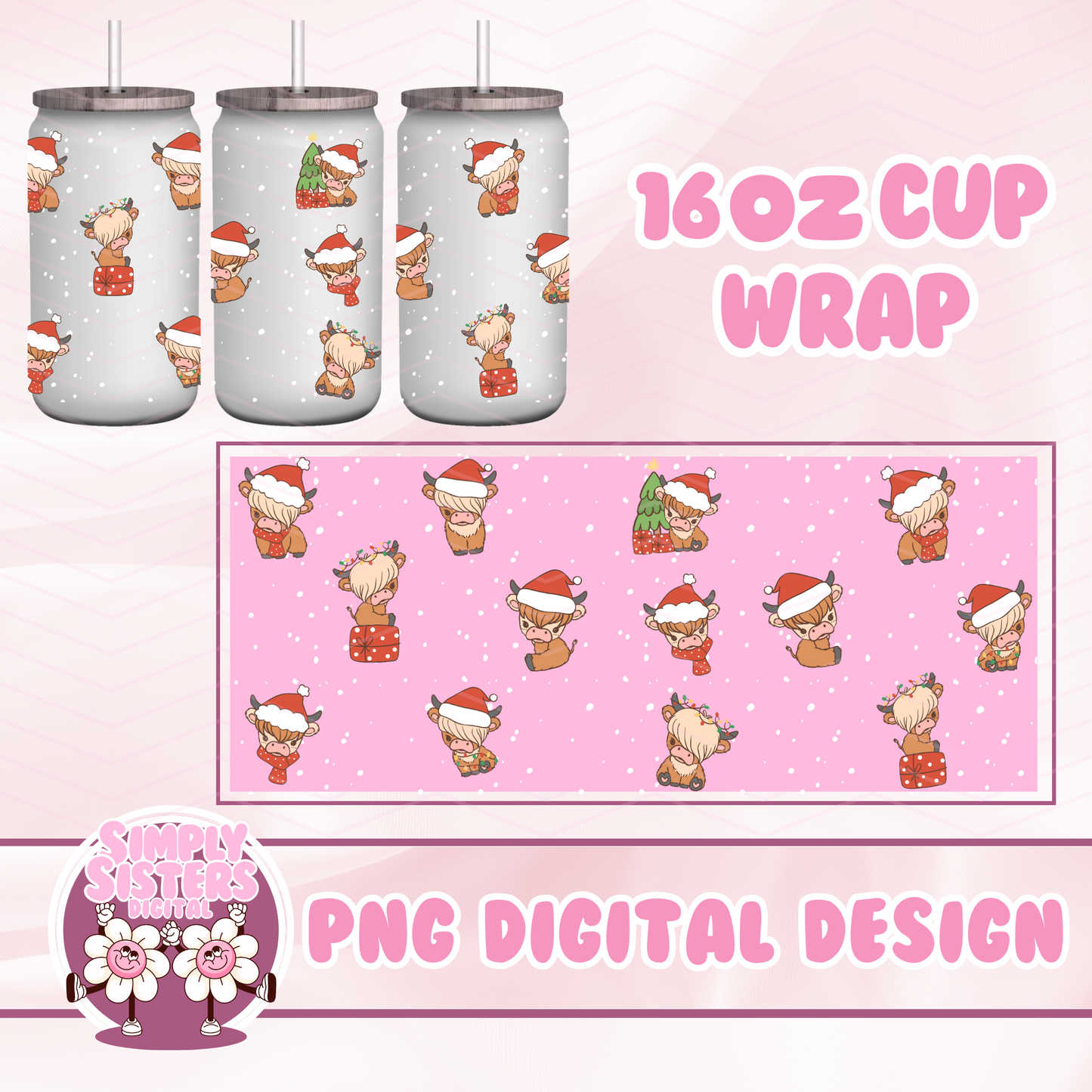 HIGHLAND COW CHRISTMAS WRAP