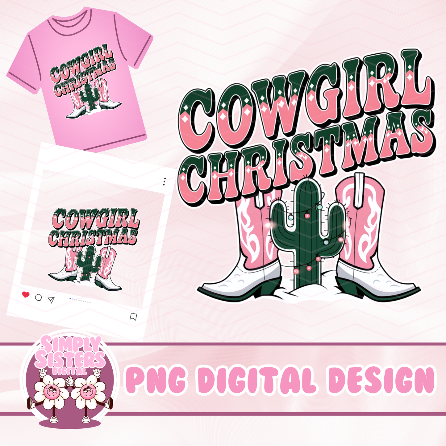 COWGIRL CHRISTMAS PNG