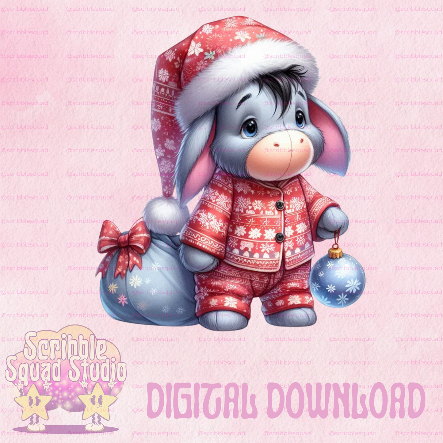 CHRISTMAS EEYORE PNG