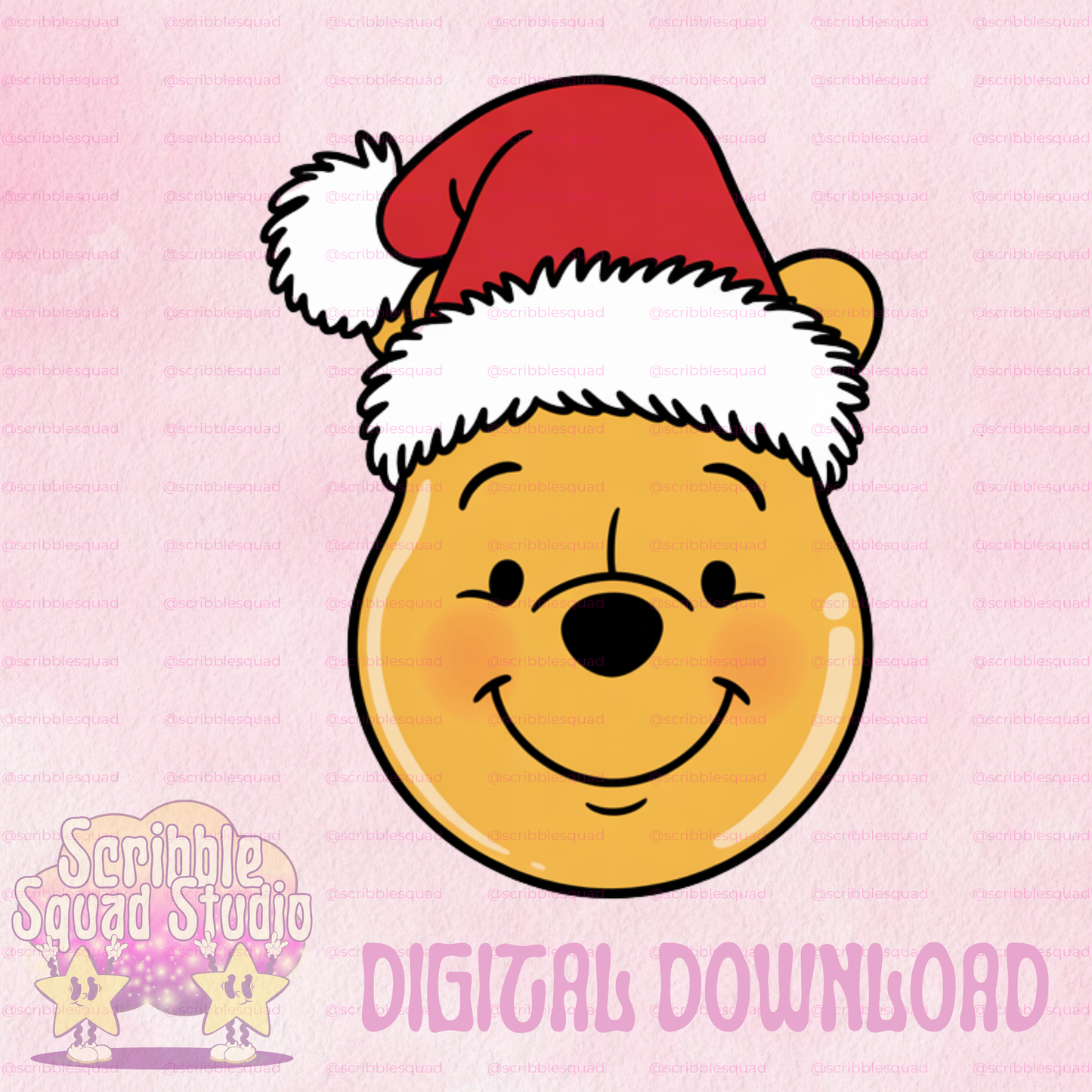 POOH SANTA HAT PNG