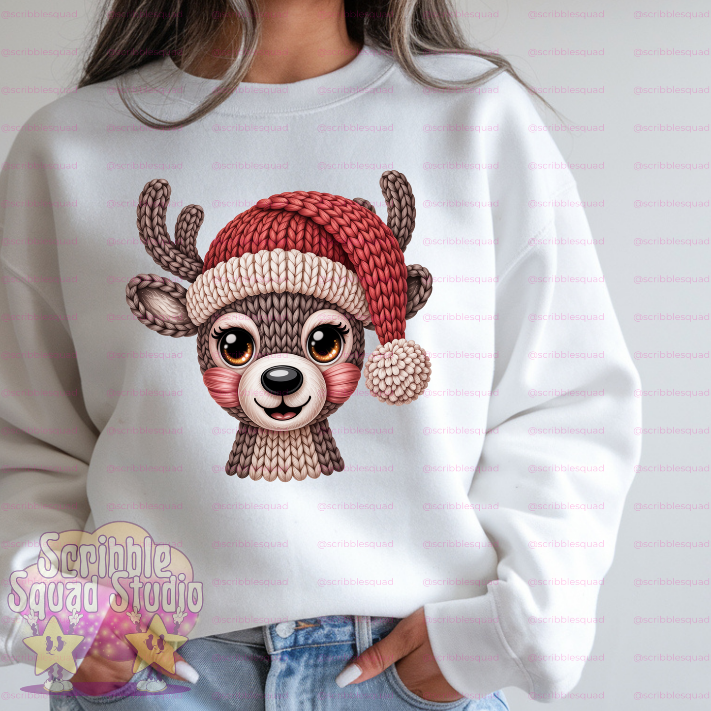 STITCHED REINDEER PNG