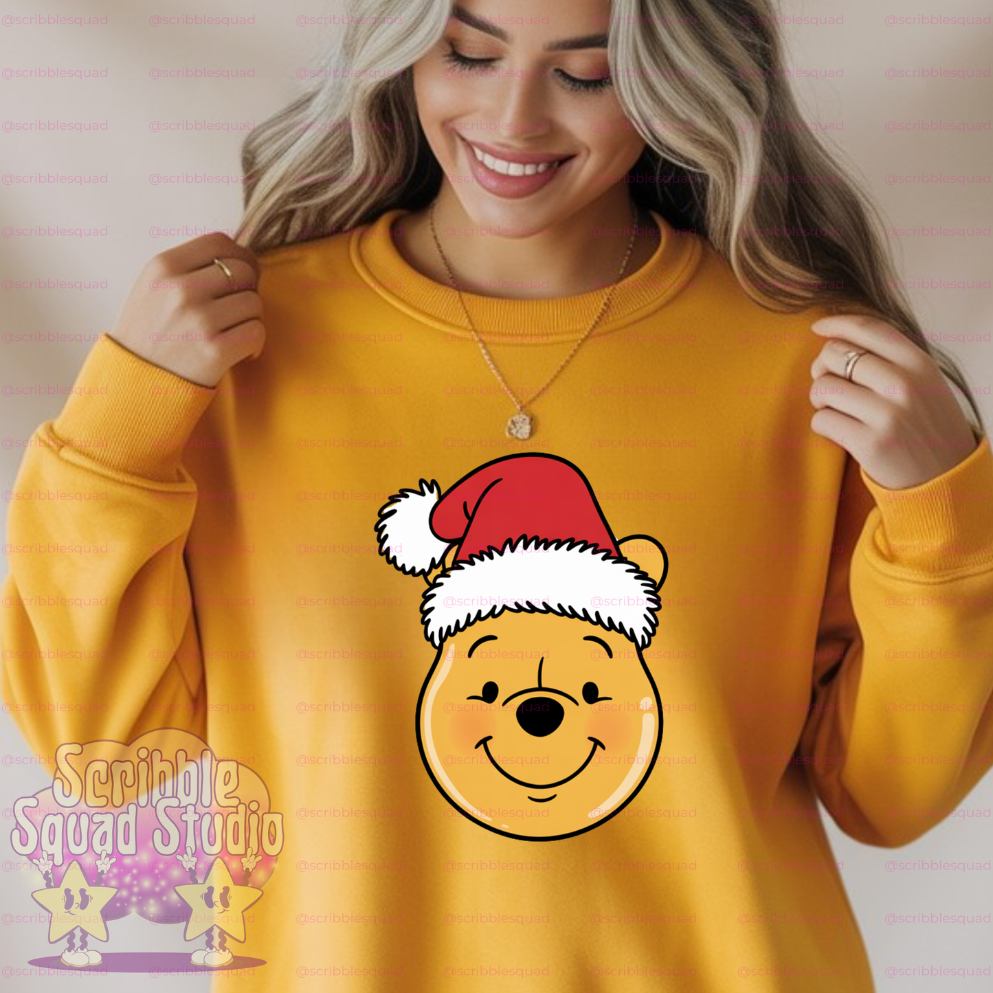 POOH SANTA HAT PNG