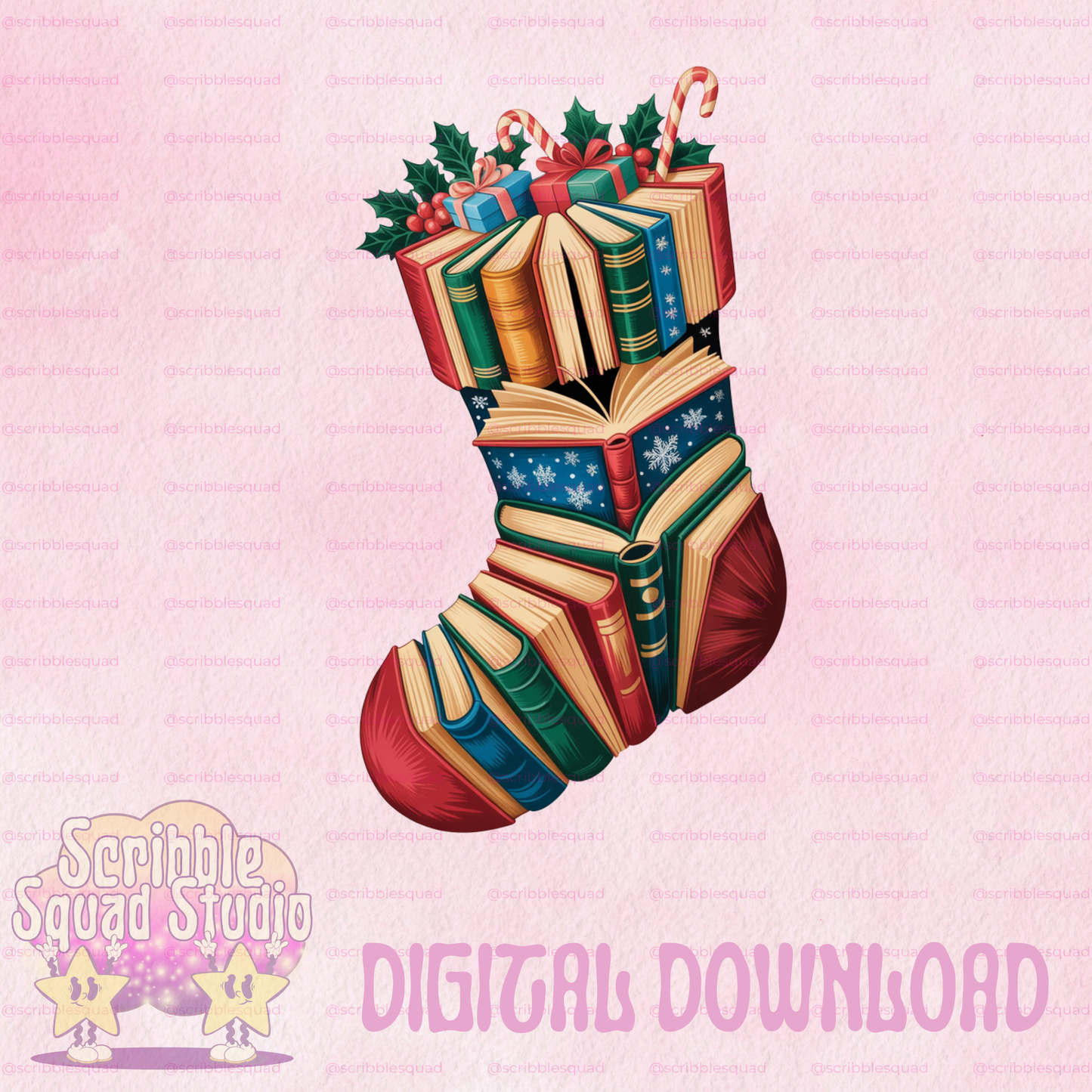 BOOK STOCKING PNG