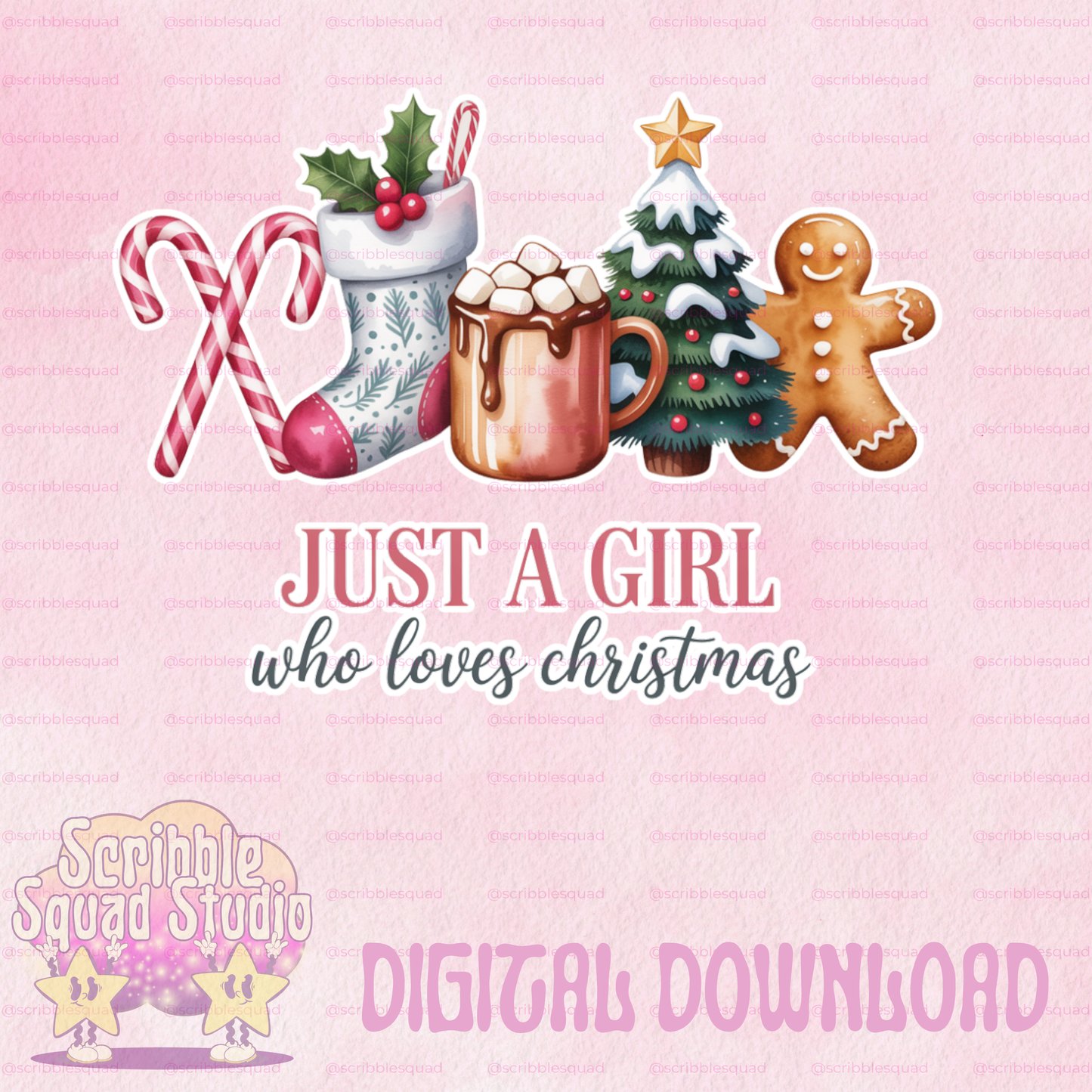 JUST A GIRL WHO LOVES CHRISTMAS PNG
