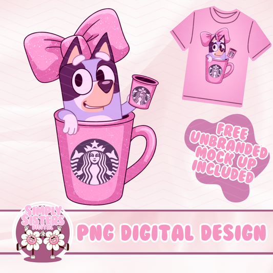 BLUEY COFFEE PNG