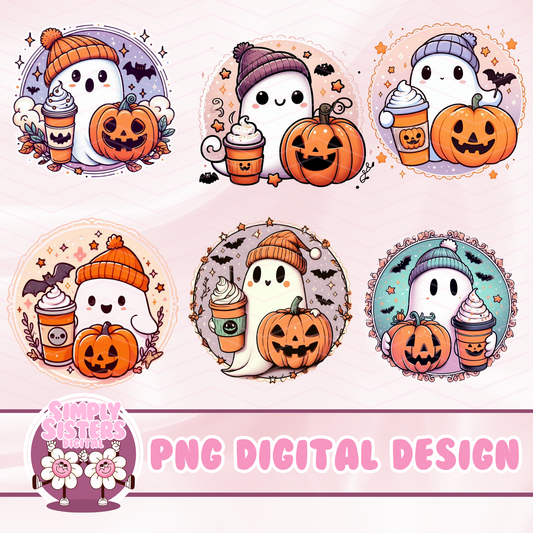 PASTEL GHOULS AND PUMPKIN SPICE PNGS