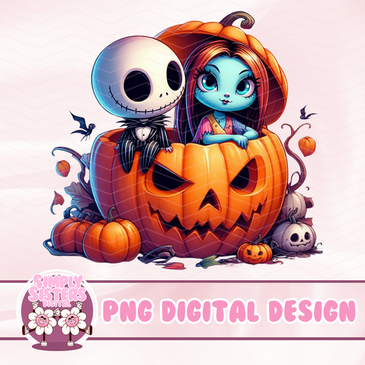 JACK AND SALLY JACK-O-LANTERN