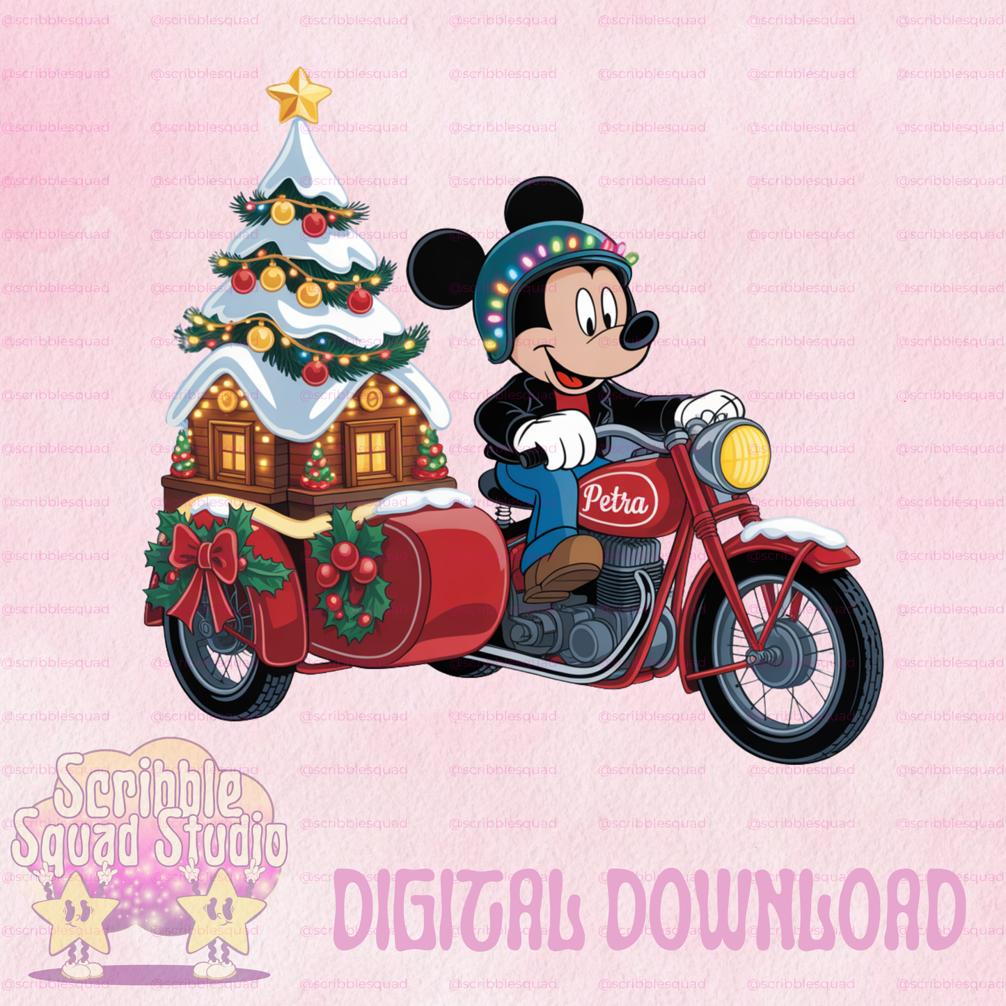 MICKEY MOPED CHRISTMAS PNG