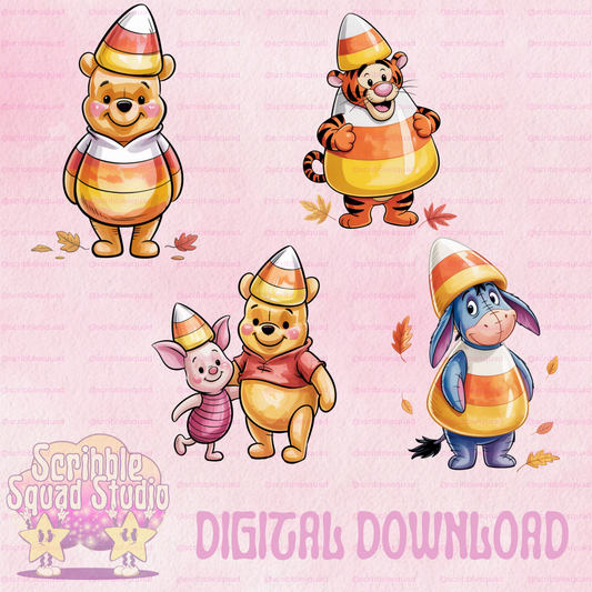 POOH & FRIENDS FALL PNG BUNDLE