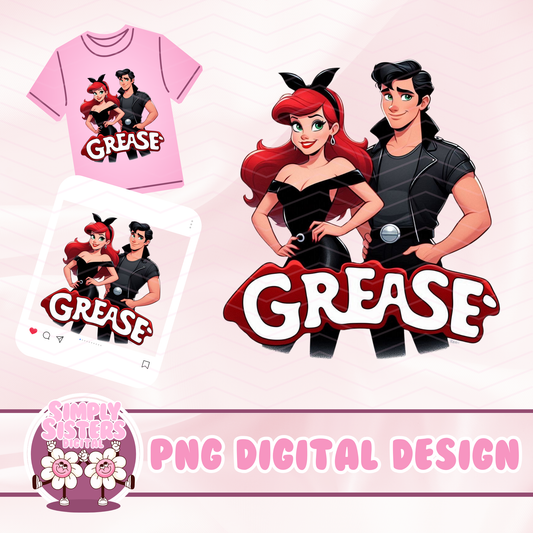 ARIEL AND PRINCE ERIC - GREASE PNG