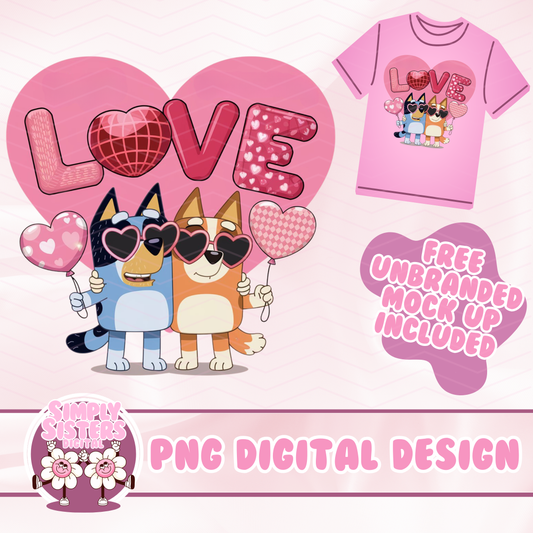 DISCO BLUE LOVE PNG