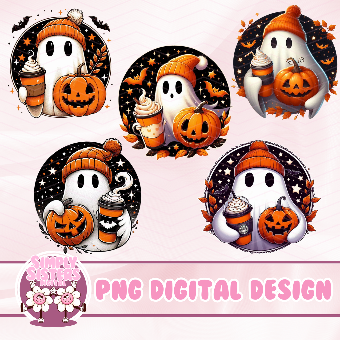 PUMPKIN SPICE GHOULS PNG BUNDLE