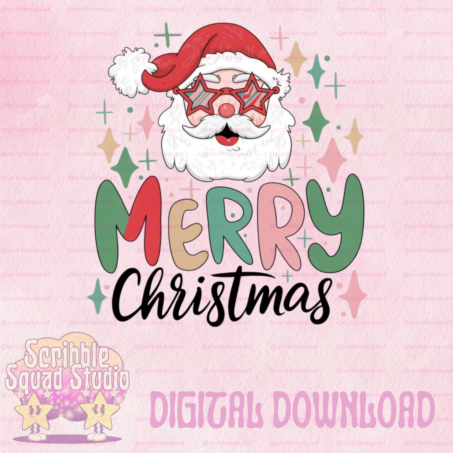 SPARKLE SANTA PNG